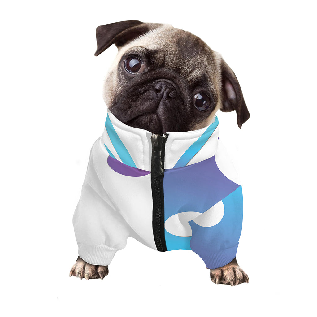Purple And Blue Yin Yang Print Dog Zip Up Jacket