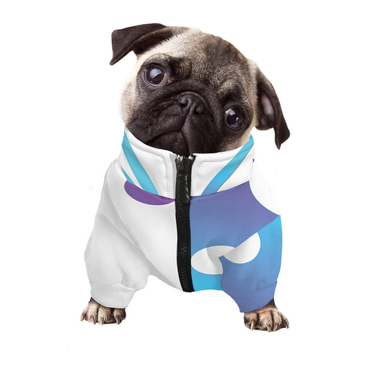 Purple And Blue Yin Yang Print Dog Zip Up Jacket