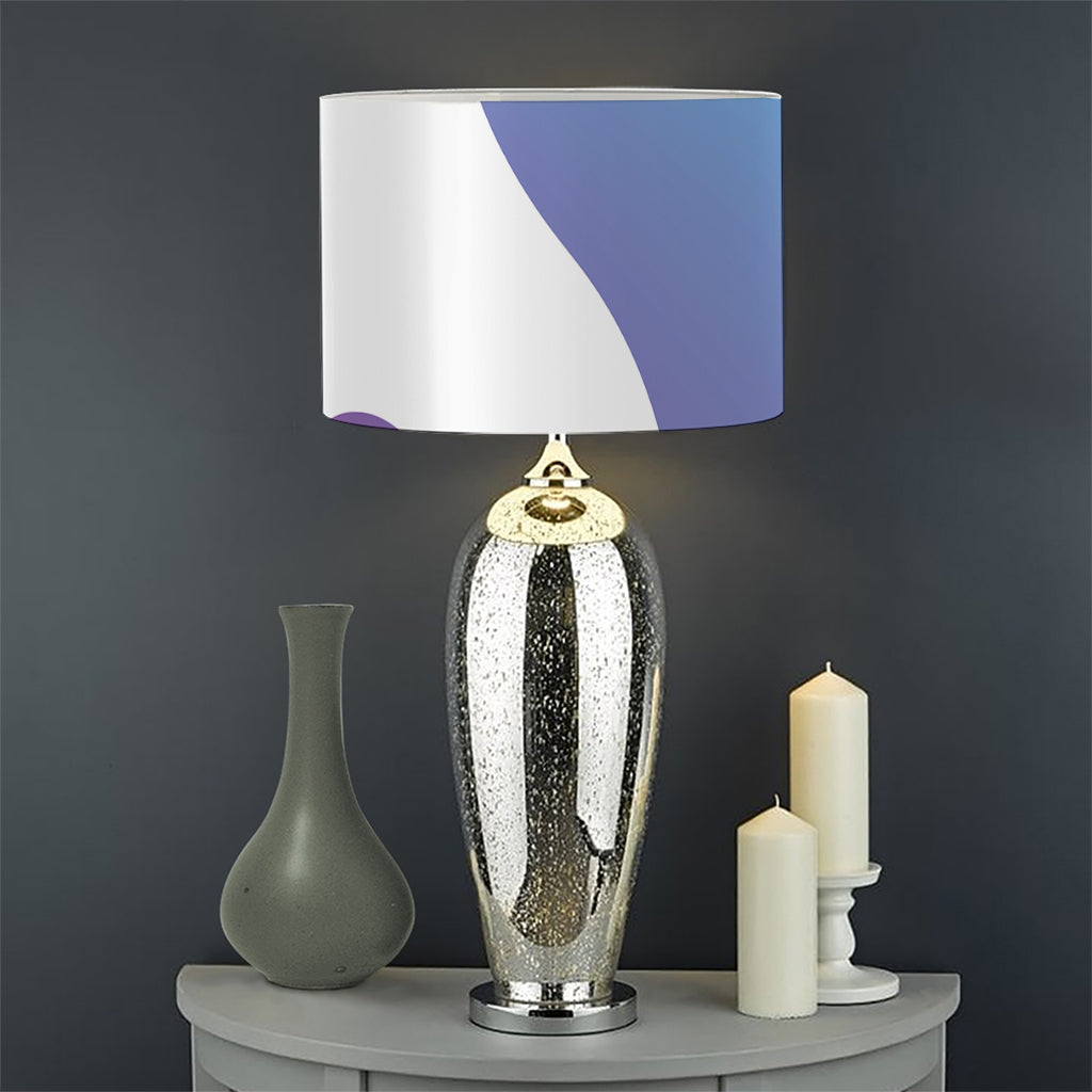 Purple And Blue Yin Yang Print Drum Lamp Shade