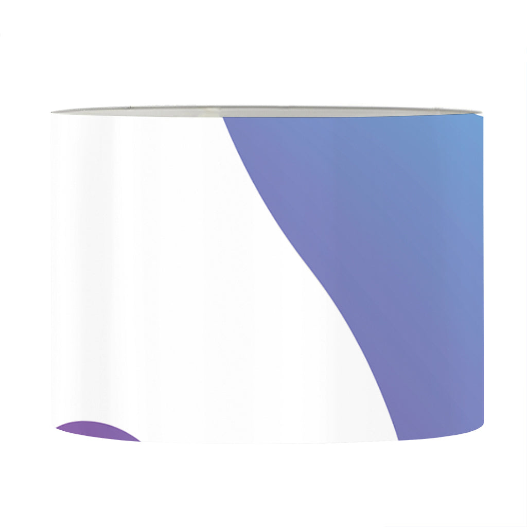 Purple And Blue Yin Yang Print Drum Lamp Shade