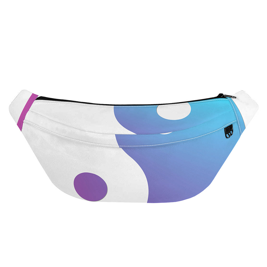 Purple And Blue Yin Yang Print Fanny Pack