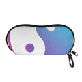 Purple And Blue Yin Yang Print Glasses Case