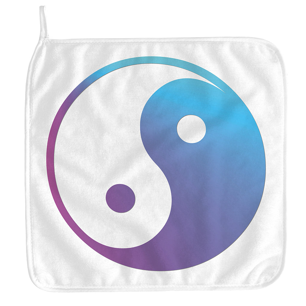 Purple And Blue Yin Yang Print Hand Towel