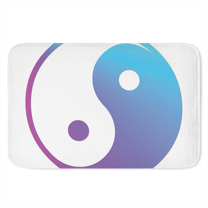 Purple And Blue Yin Yang Print Indoor Door Mat