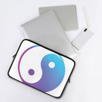 Purple And Blue Yin Yang Print Laptop Sleeve