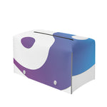 Purple And Blue Yin Yang Print Leather Tissue Box Cover