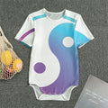 Purple And Blue Yin Yang Print Men's Bodysuit