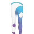Purple And Blue Yin Yang Print Men's Leggings