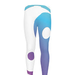 Purple And Blue Yin Yang Print Men's leggings