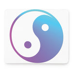Purple And Blue Yin Yang Print Mouse Pad