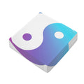Purple And Blue Yin Yang Print Outdoor Seat Cushion Cover