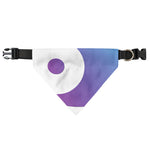 Purple And Blue Yin Yang Print Over The Collar Dog Bandana