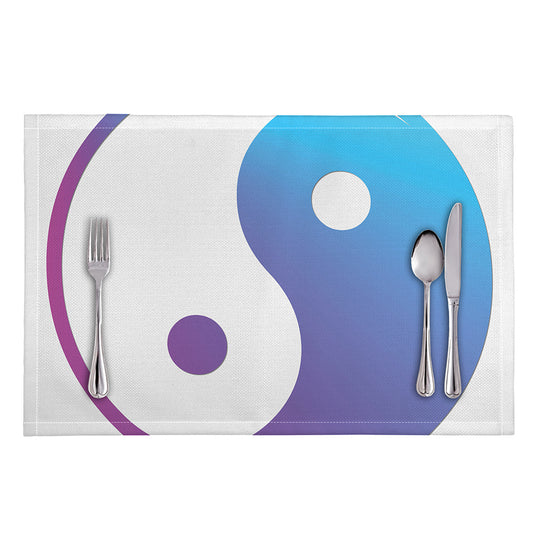 Purple And Blue Yin Yang Print Placemat