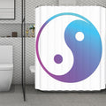 Purple And Blue Yin Yang Print Polyester Shower Curtain