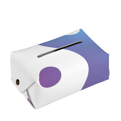 Purple And Blue Yin Yang Print Rectangle Tissue Box Cover