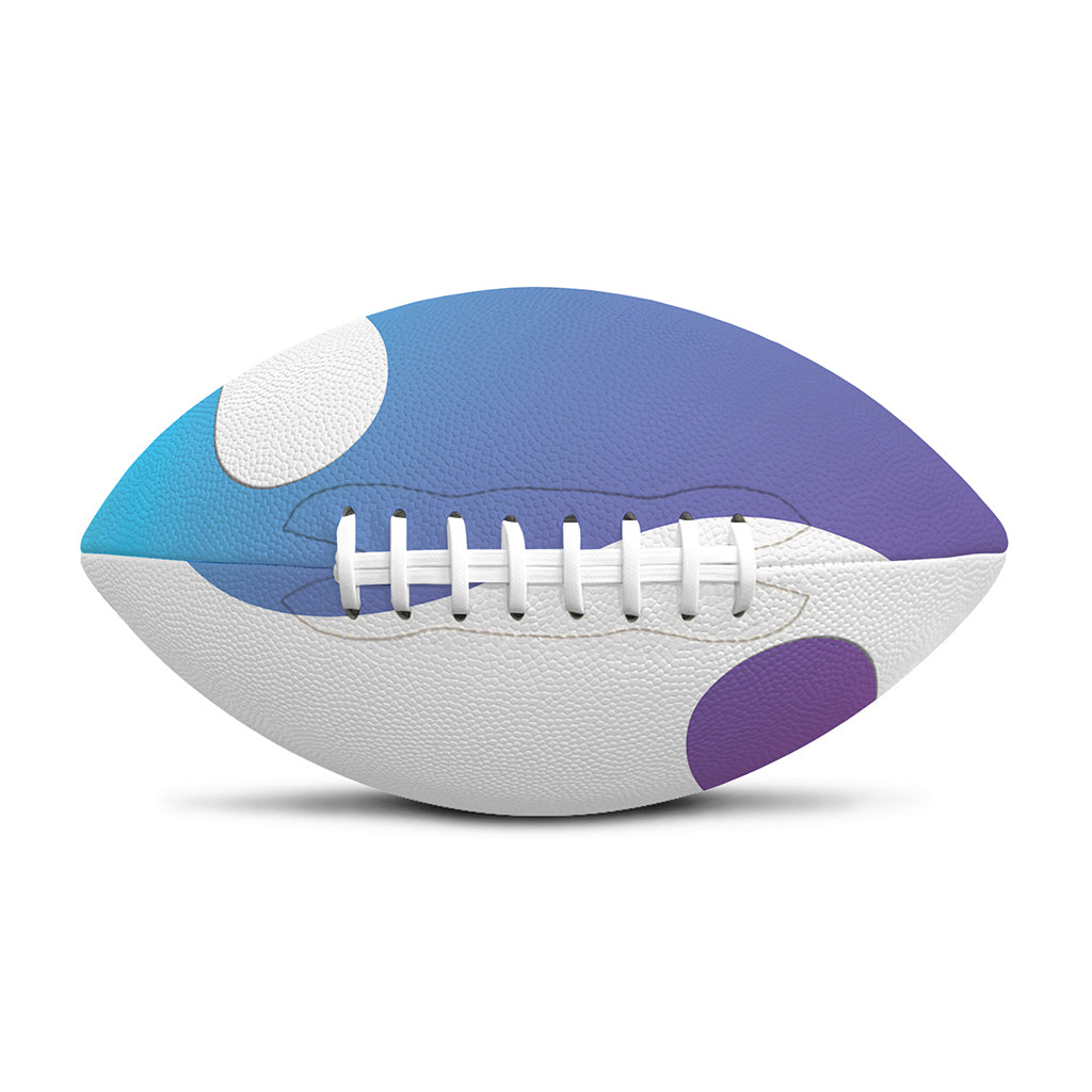 Purple And Blue Yin Yang Print Rugby Ball