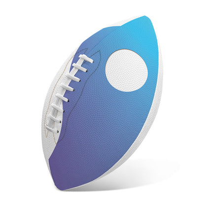 Purple And Blue Yin Yang Print Rugby Ball