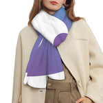 Purple And Blue Yin Yang Print Scarf