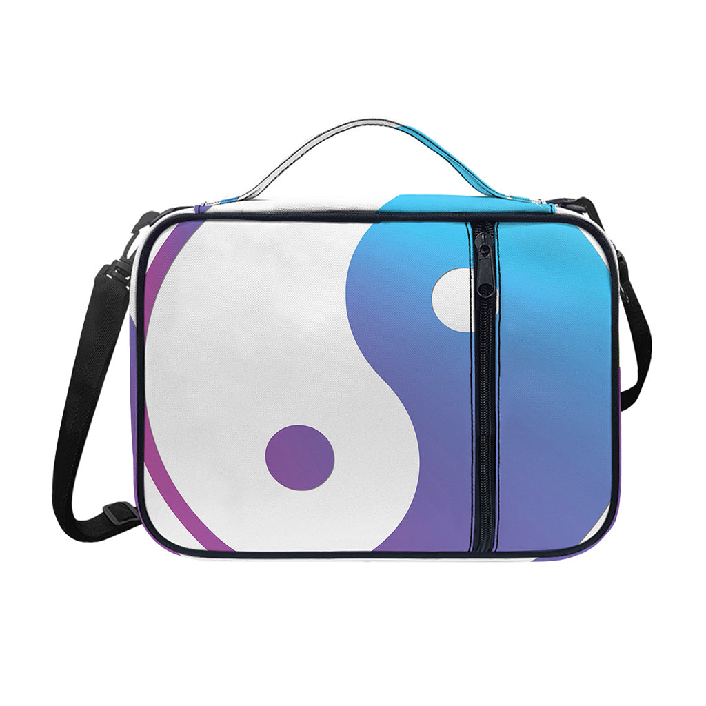Purple And Blue Yin Yang Print Shoulder Strap Bible Bag