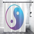 Purple And Blue Yin Yang Print Shower Curtain