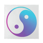 Purple And Blue Yin Yang Print Silk Bandana