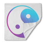 Purple And Blue Yin Yang Print Silk Bandana