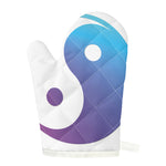 Purple And Blue Yin Yang Print Single Oven Mitt