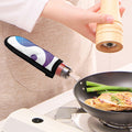 Purple And Blue Yin Yang Print Skillet Handle Cover