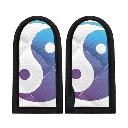 Purple And Blue Yin Yang Print Skillet Handle Cover