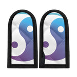 Purple And Blue Yin Yang Print Skillet Handle Cover