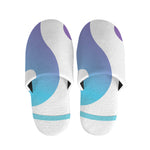 Purple And Blue Yin Yang Print Slippers