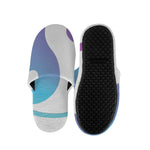 Purple And Blue Yin Yang Print Slippers