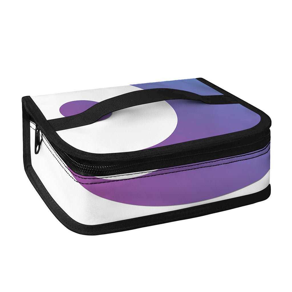 Purple And Blue Yin Yang Print Small Lunch Bag