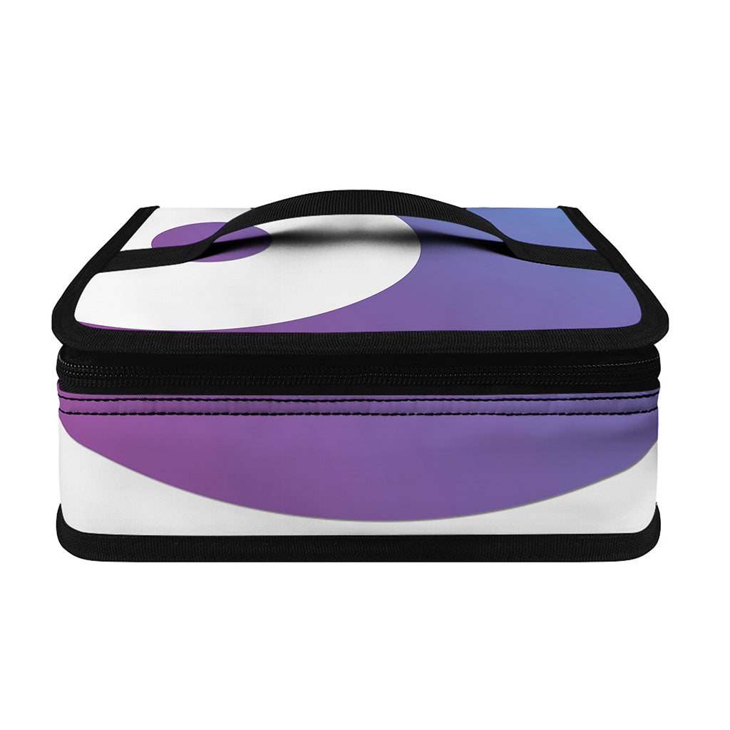 Purple And Blue Yin Yang Print Small Lunch Bag
