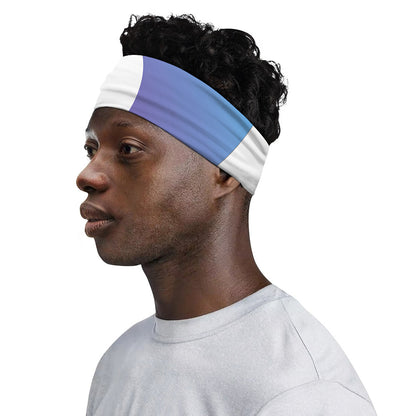Purple And Blue Yin Yang Print Sports Headband