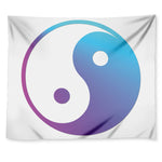 Purple And Blue Yin Yang Print Tapestry
