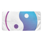 Purple And Blue Yin Yang Print Towel
