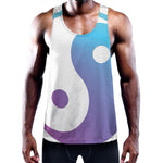 Purple And Blue Yin Yang Print Training Tank Top