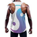 Purple And Blue Yin Yang Print Training Tank Top