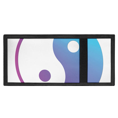 Purple And Blue Yin Yang Print Trifold Wallet