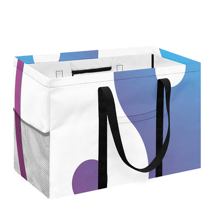 Purple And Blue Yin Yang Print Utility Tote Bag