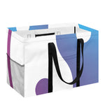 Purple And Blue Yin Yang Print Utility Tote Bag