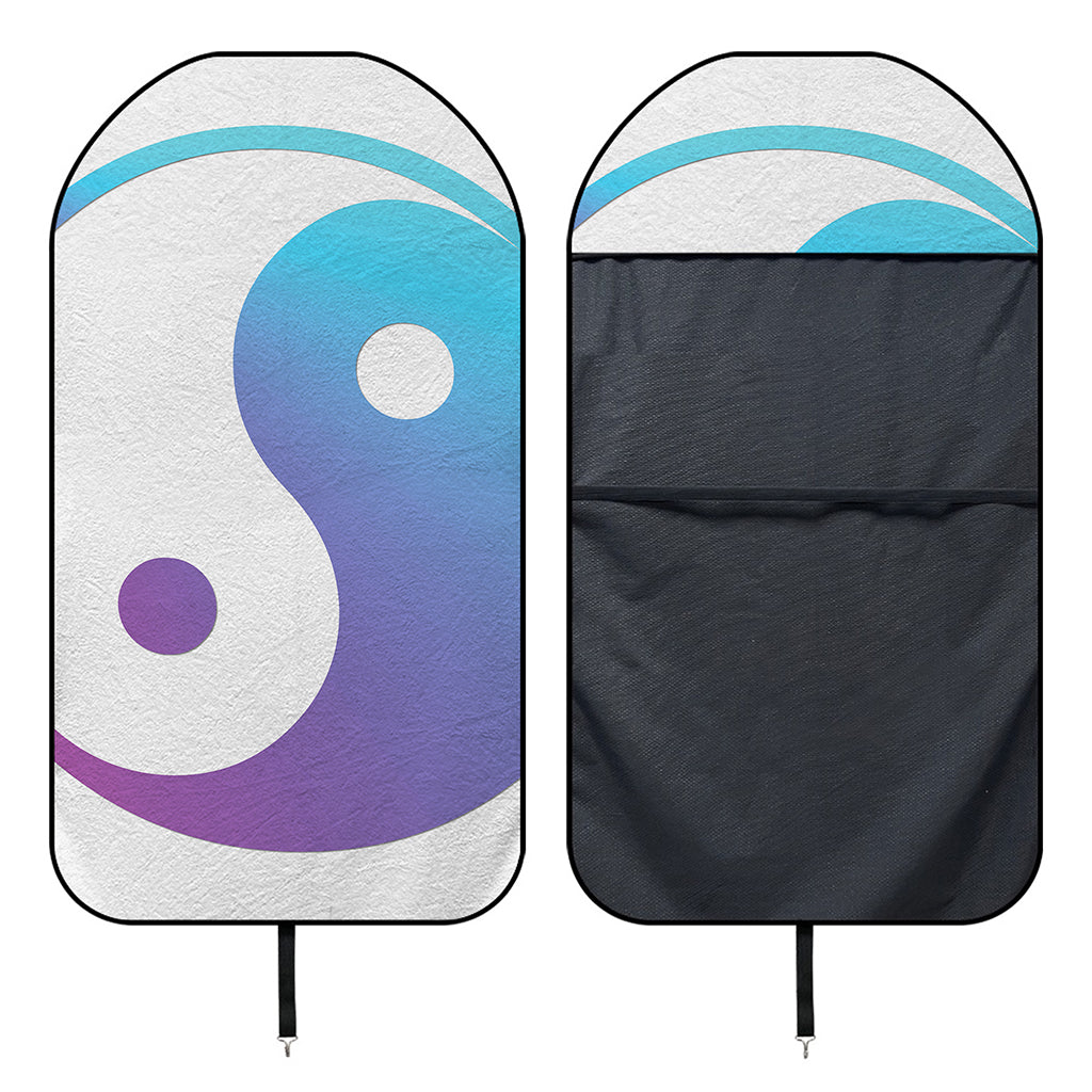 Purple And Blue Yin Yang Print Waterproof Car Seat Cover