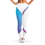 Purple And Blue Yin Yang Print Women's Leggings