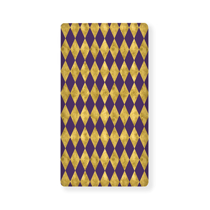 Purple And Gold Harlequin Pattern Print Baby Crib Sheet