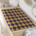 Purple And Gold Harlequin Pattern Print Changing Pad Cover