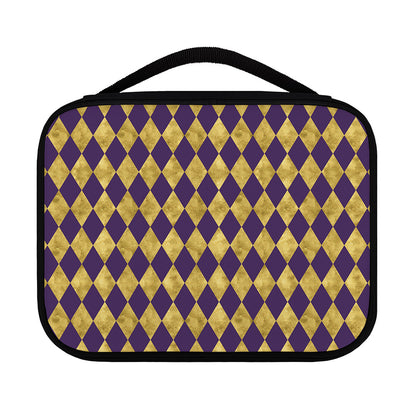 Purple And Gold Harlequin Pattern Print Classic Bible Case