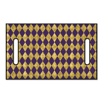 Purple And Gold Harlequin Pattern Print Golf Cart Seat Cover