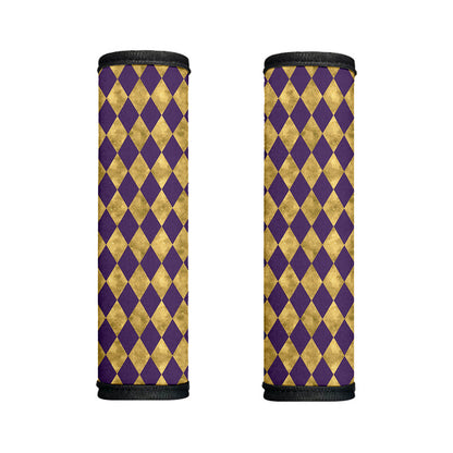 Purple And Gold Harlequin Pattern Print Handle Covers