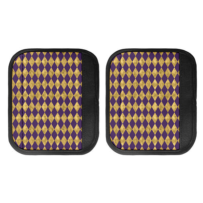 Purple And Gold Harlequin Pattern Print Handle Covers